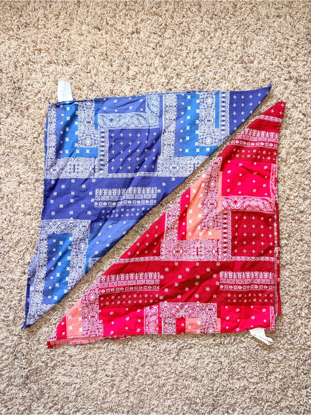 2 NWOT AE American Eagle Outfitters Set Bundle Bandana Patchwork Scarves New